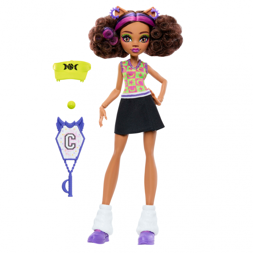 Monster High Buried Secrets Courtside Fang-Out Clawdeen doll