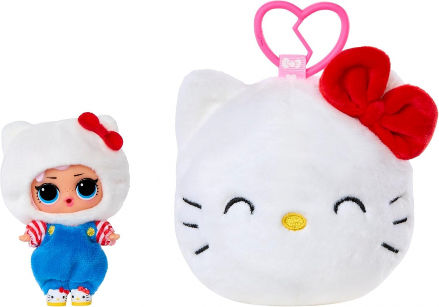 LOL Surprise Loves Hello Kitty Reversible Plush with Matching LOL Tot