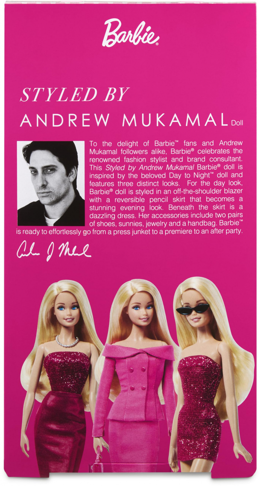 New Barbie Signature Styled By Andrew Mukamal doll inspired by Day to Night Barbie