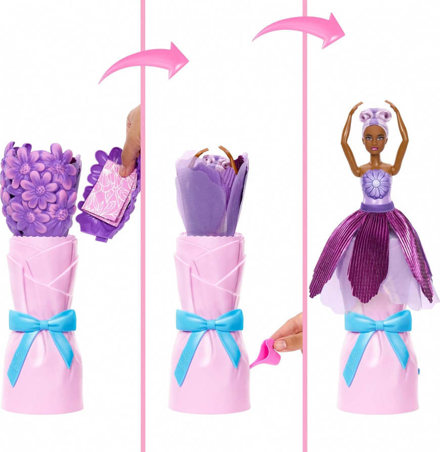 Barbie Petal Pop Flower reveal Purple doll