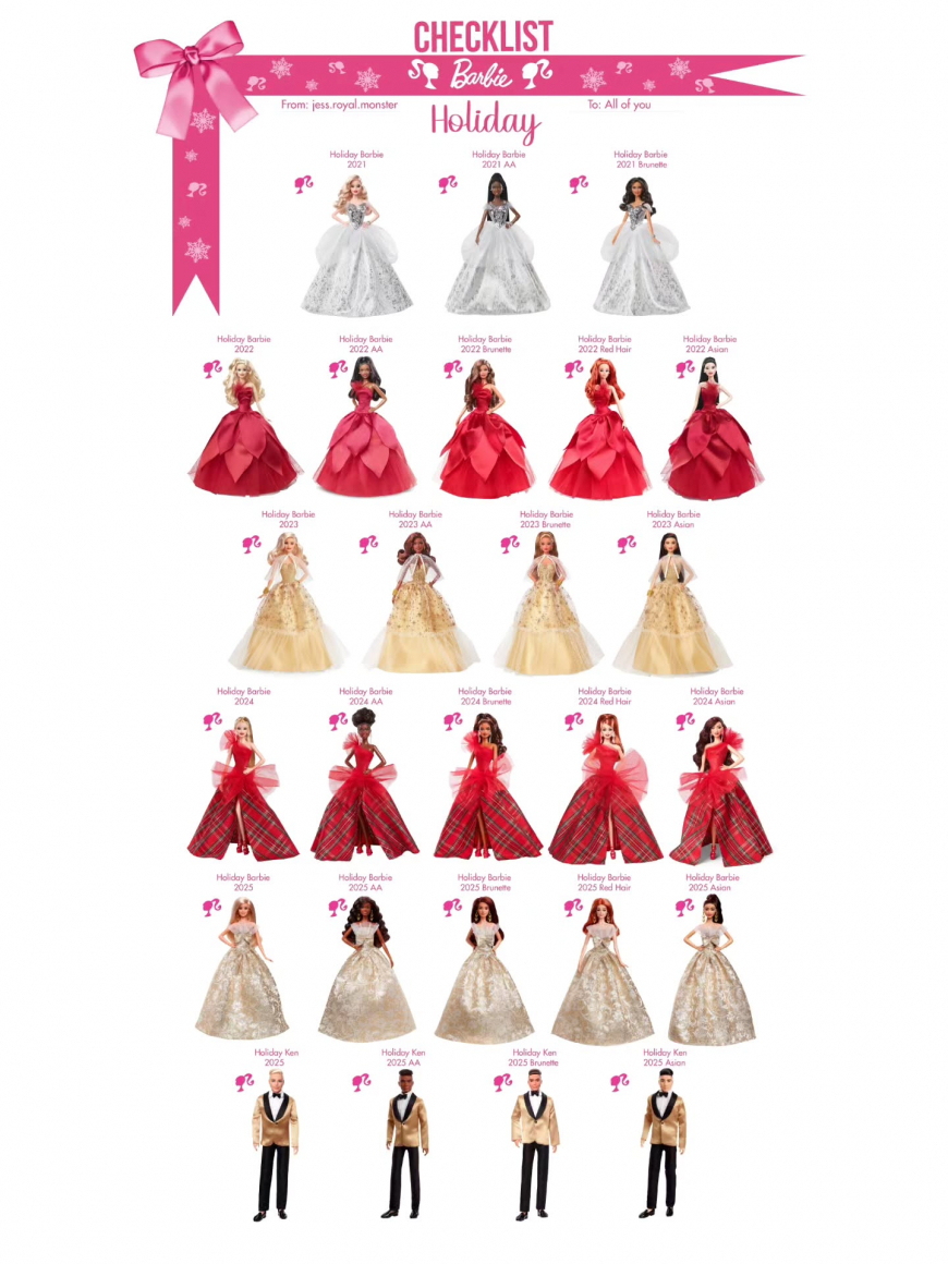 Holiday Barbie Checklist 1988–2025: A Complete Collector’s Guide