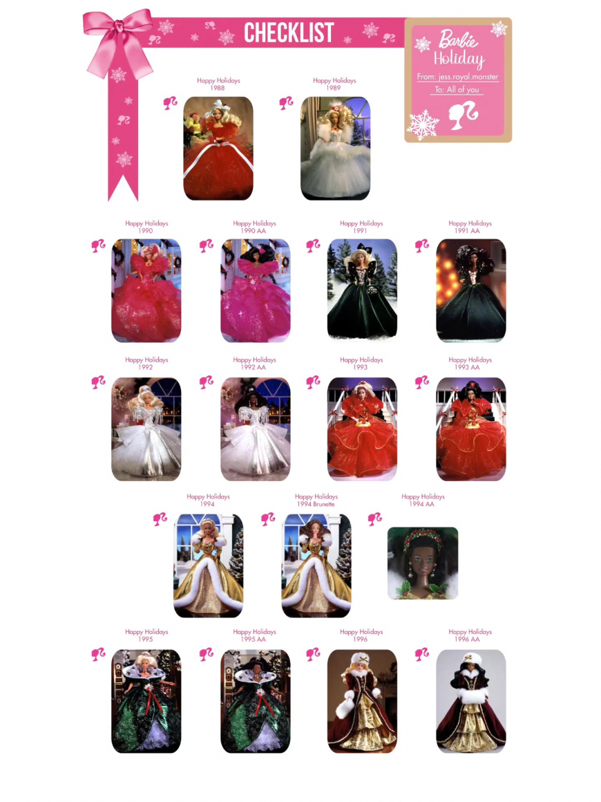 Holiday Barbie Checklist 1988–2025: A Complete Collector’s Guide