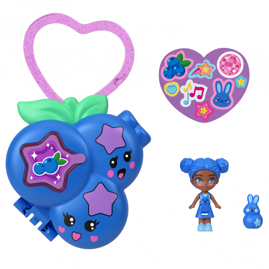 Polly Pocket Fruit Friend Reveal Blueberry