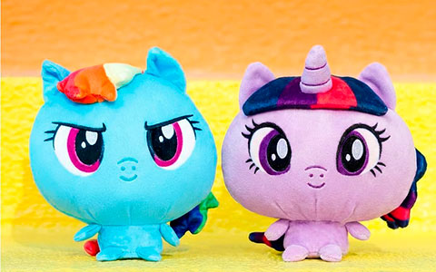 TeeTurtle My Little Pony Rainbow Dash and Twilight Sparkle 5" Cloudheads Plushie