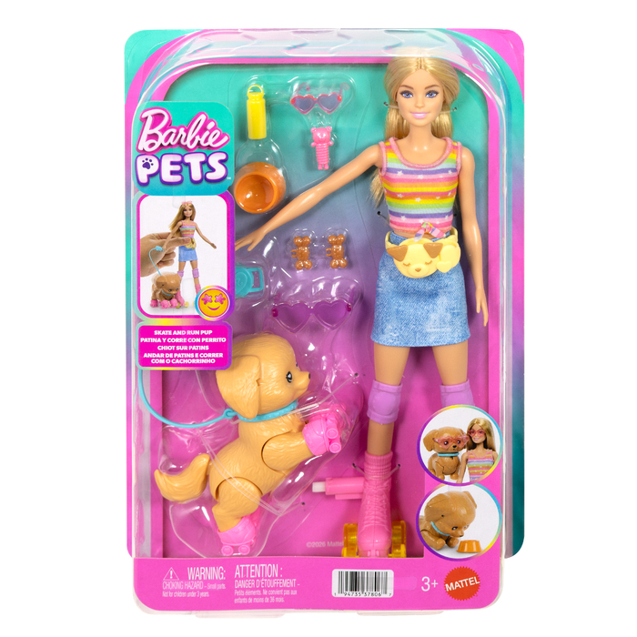 Barbie Pets Barbie Skate 'N Run Pup doll