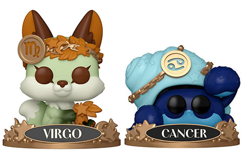 Funko Pop Zodiac figures: Virgo, Leo, Libra and Cancer