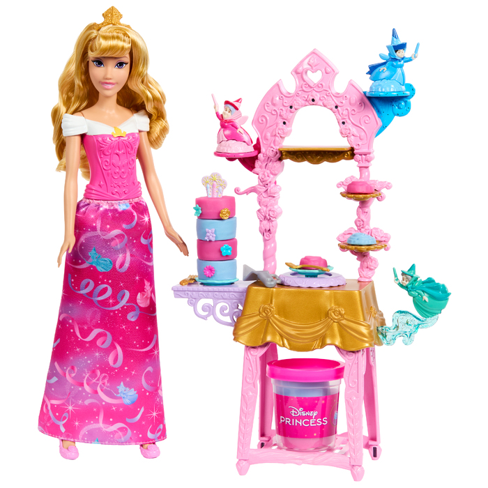 Disney Princess Aurora’s Cake Creations Fashion Doll with Dough