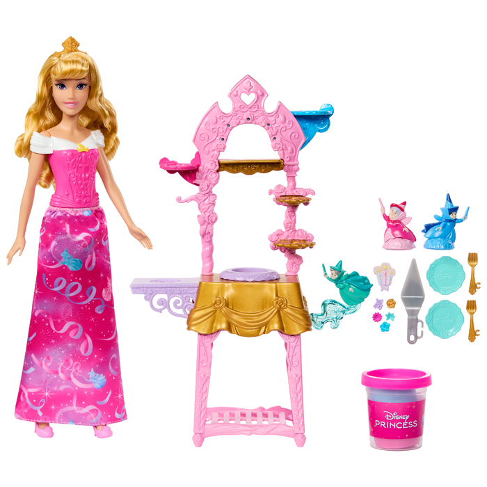 Disney Princess Aurora’s Cake Creations Fashion Doll with Dough