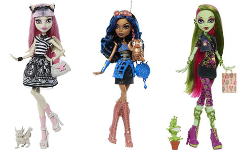 Monster High Creeproduction dolls 2026 Venus McFLytrap, Rochelle Goyle and Robecca Steam