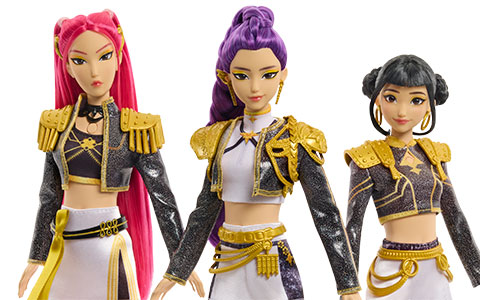 KPop Demon Hunters Huntrix Singing Golden dolls from Mattel