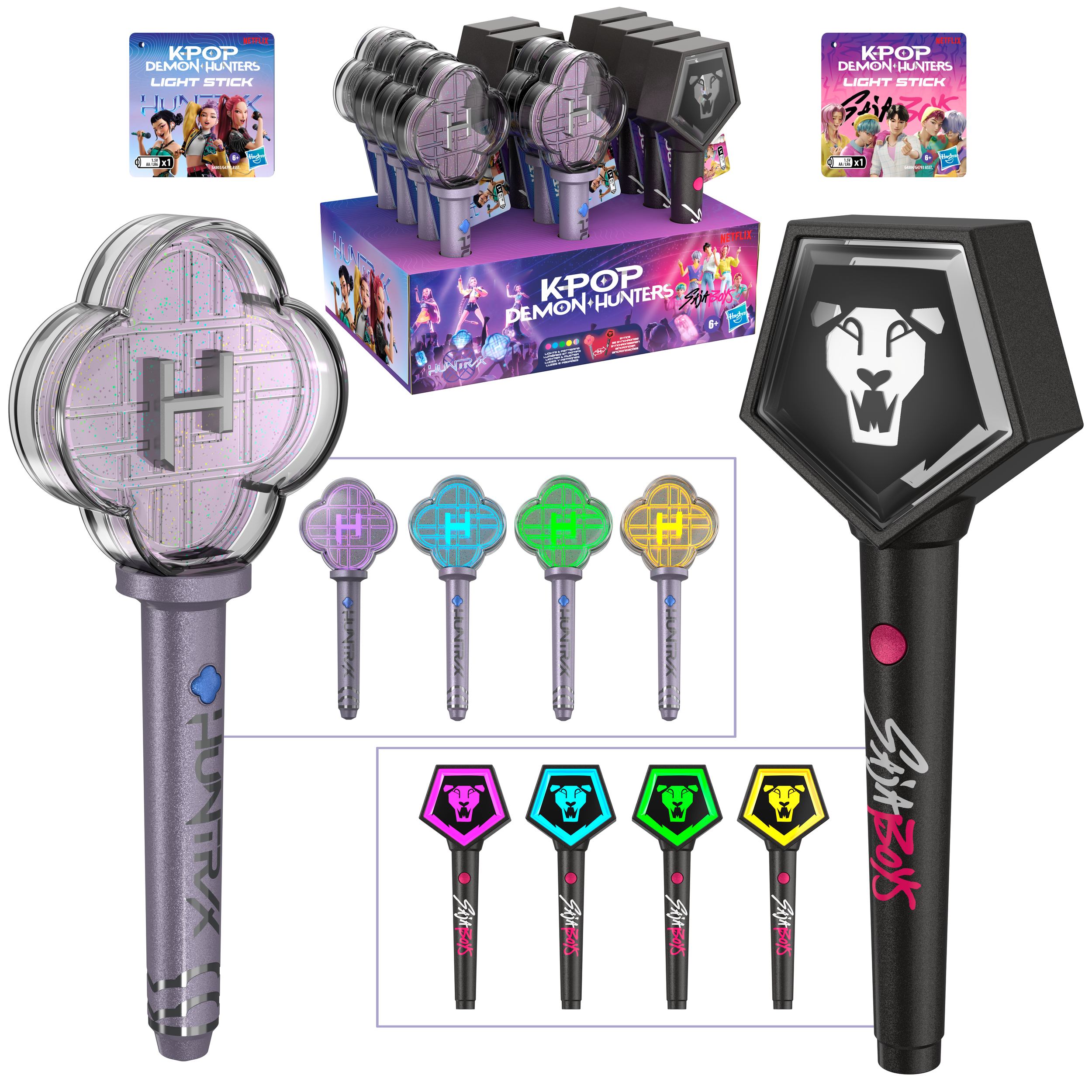 KPop Demon Hunters HUNTR/X and Saja Boys Electronic Light Sticks