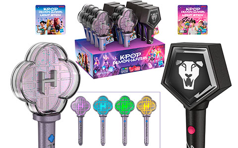 KPop Demon Hunters HUNTR/X and Saja Boys Electronic Light Sticks from Hasbro