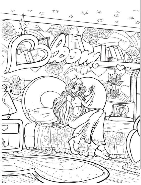 The Official WINX Club Coloring Book pages examples