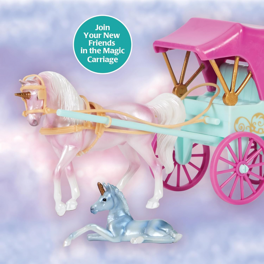 Breyer Horses Stablemates Series Magic Unicorn Carriage and Foal