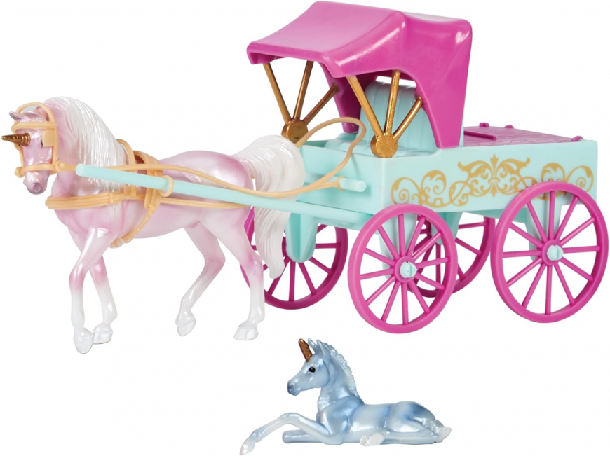 Breyer Horses Stablemates Series Magic Unicorn Carriage and Foal