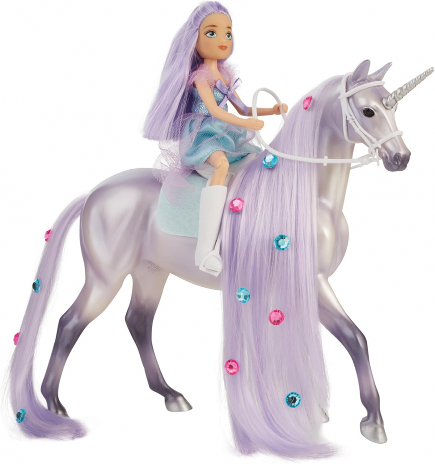 Breyer Fantasy Rider and Unicorn Twila and Moonstone