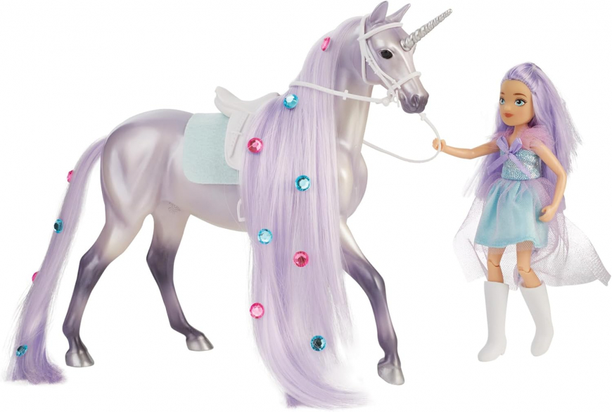 Breyer Fantasy Rider and Unicorn Twila and Moonstone