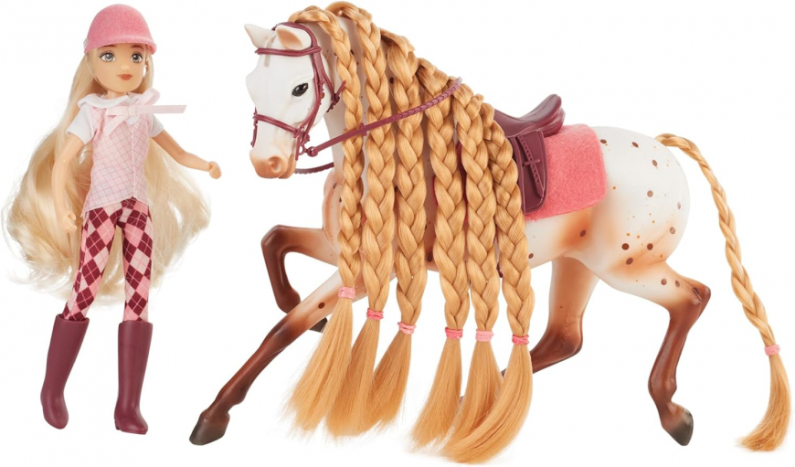 Breyer English Rider and Unicorn Twila and Appaloosa doll