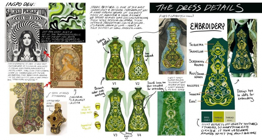 Monster High Skullector Scarah Screams doll Fang Club Concept art and design details