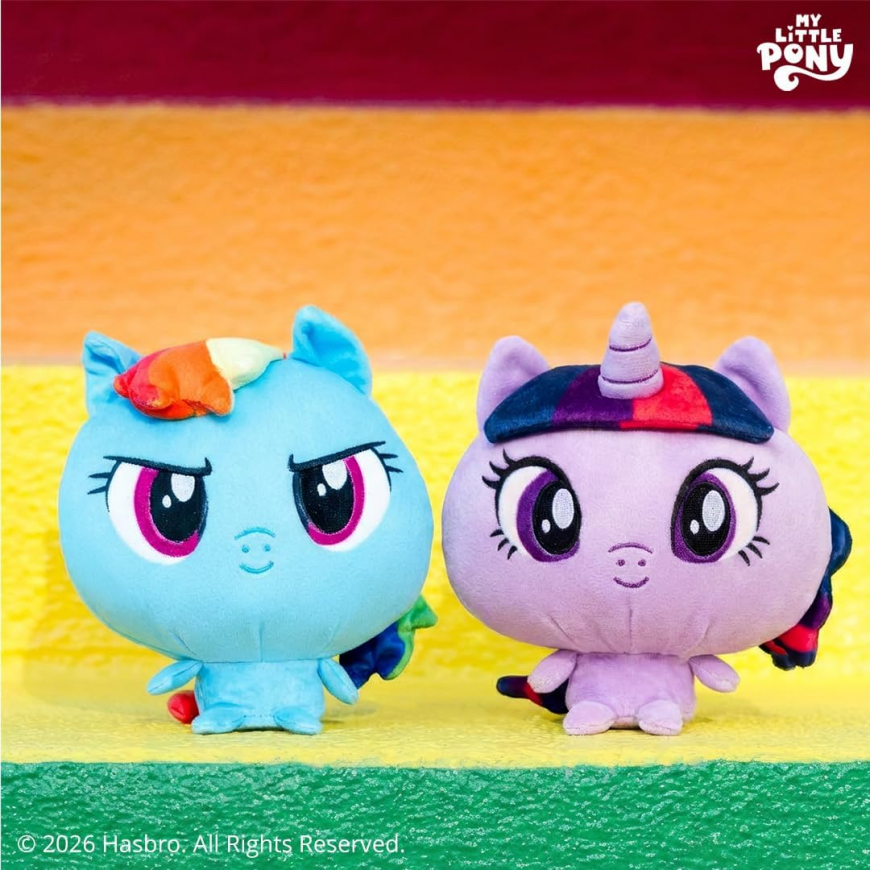 TeeTurtle My Little Pony Rainbow Dash and Twilight Sparkle 5" Cloudheads Plushie