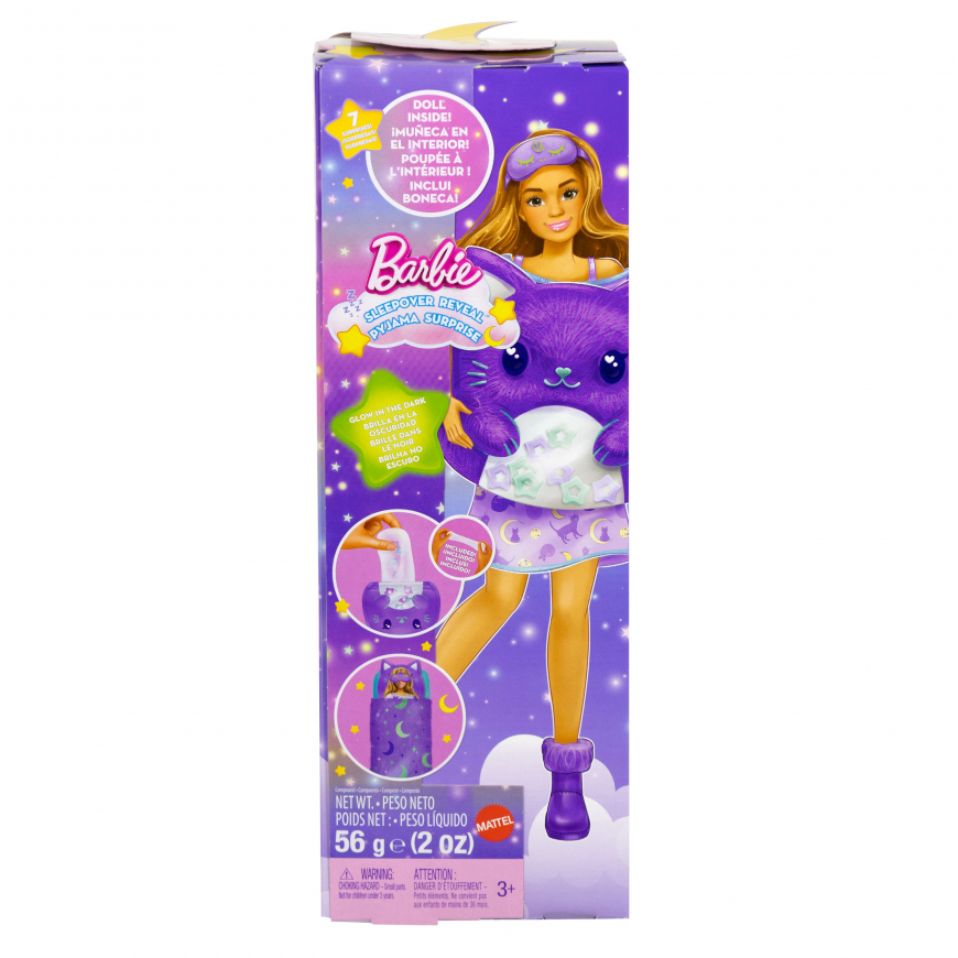 Barbie Sleepover Reveal Pyjama Surprise JMR90 doll