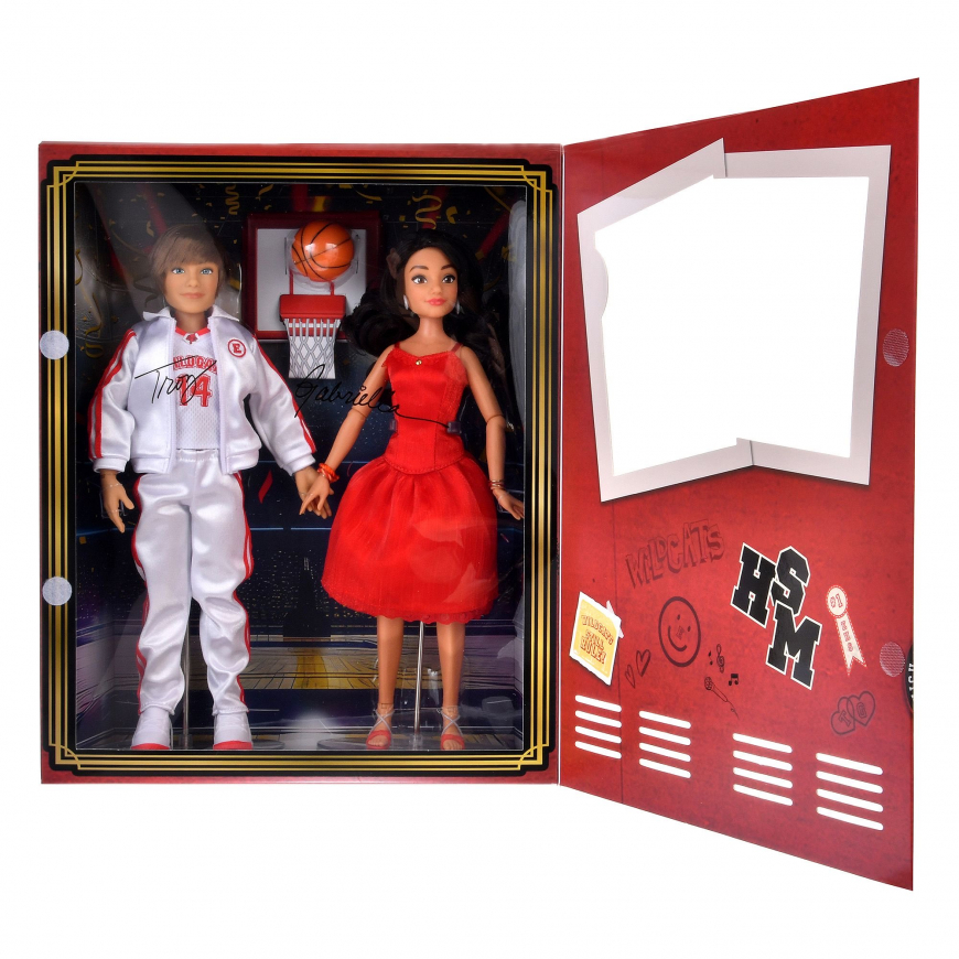 Disney Store High School Musical 20th anniversary Troy Bolton and Gabriella Montez 2 pack limited edition dolls