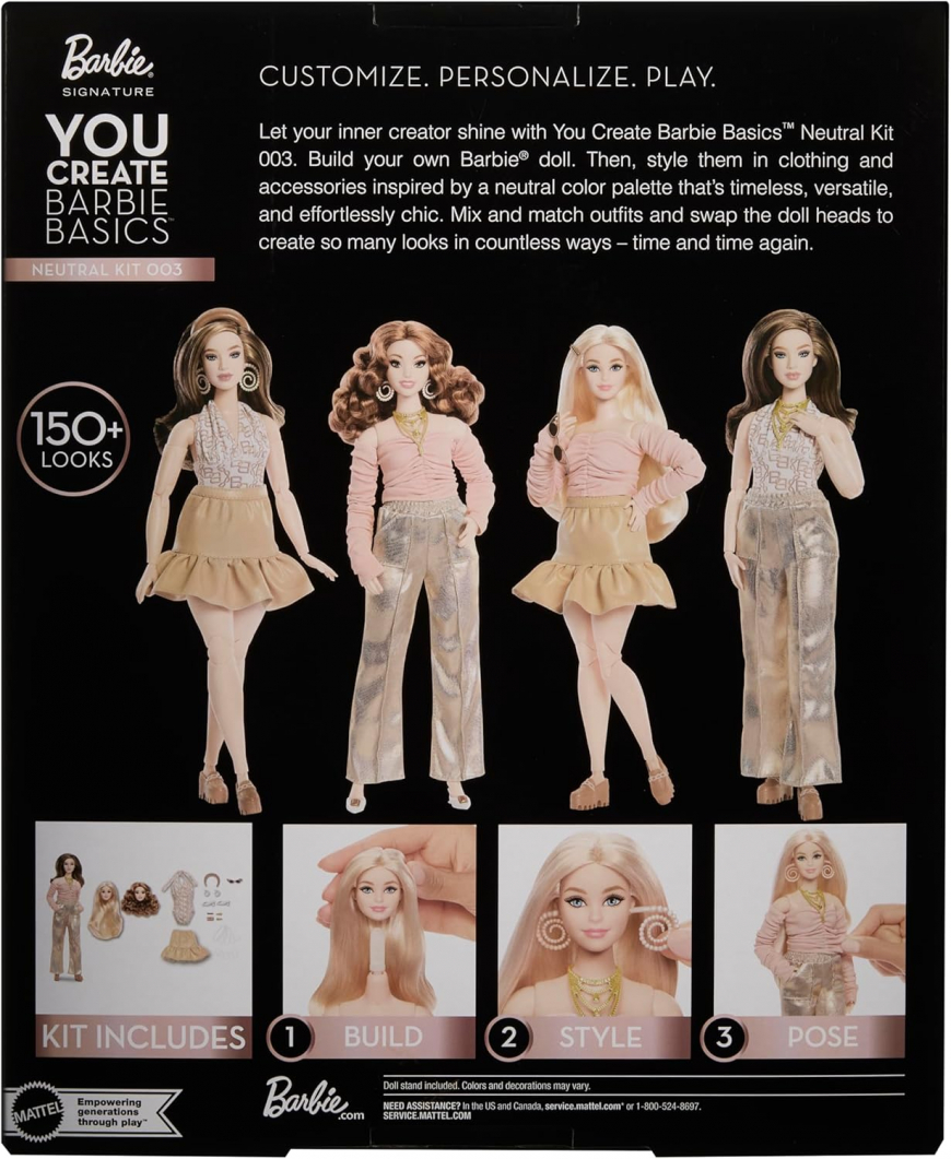 Barbie Signature You Create Barbie Basics Neutral Kit 003 JJX37 dolls