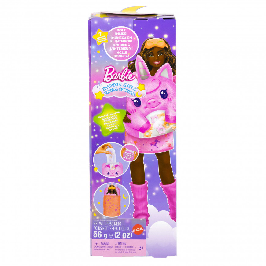 Barbie Sleepover Reveal Pyjama Surprise JMR89 doll