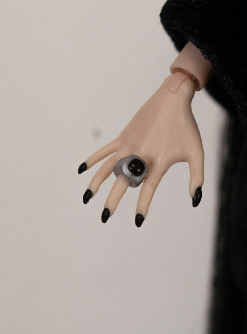 Monster High x Wednesday Morticia Addams doll in real life photos out of the nox