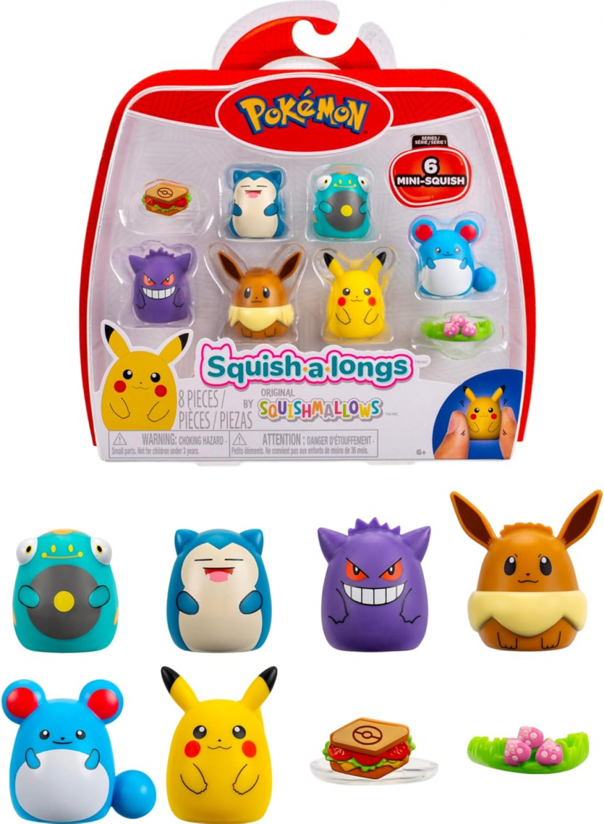 Squish-a-longs Pokémon Mini-Squish 6-Pack