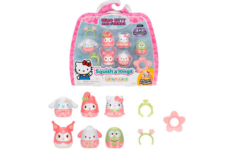 Squish-a-longs Hello Kitty and Friends Sakura Spring Mini-Squish