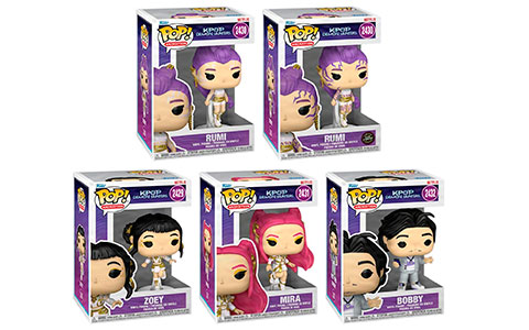 New KPop Demon Hunters Funko Pops What It Sounds Like white outfits and Bobby