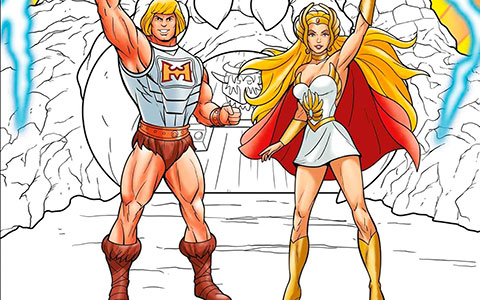 Masters of the Universe: Retro Power! Coloring Book