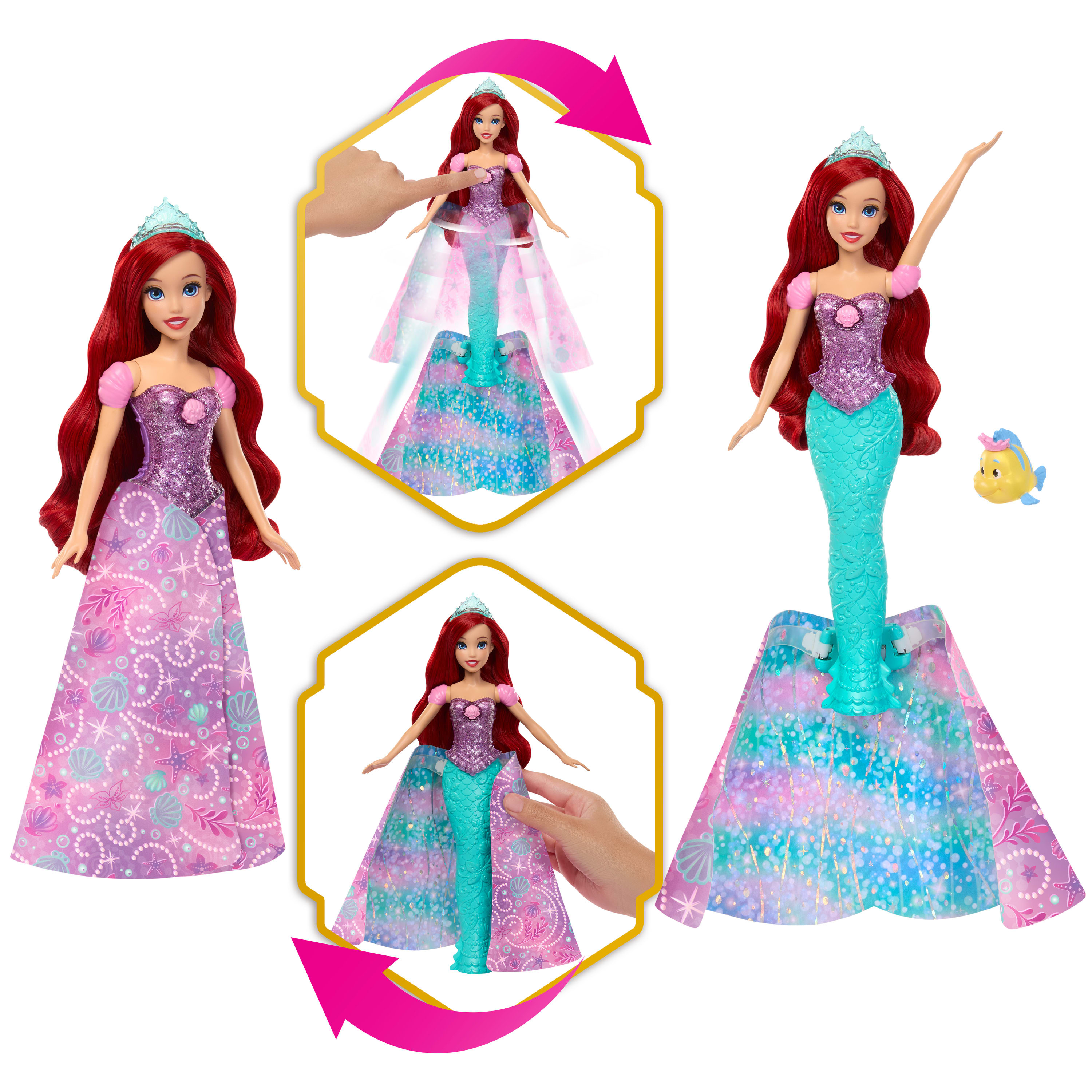 strapless open back dress Disney The Little Mermaid Ariel Cute by Nature 3-Pc Mini Crib Set