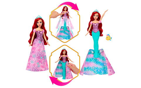 Disney Princess Ariel Human to Mermaid Transforming Fashion Doll