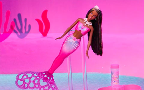 New Barbie Bubble Sparkle Mermaid Brunette doll