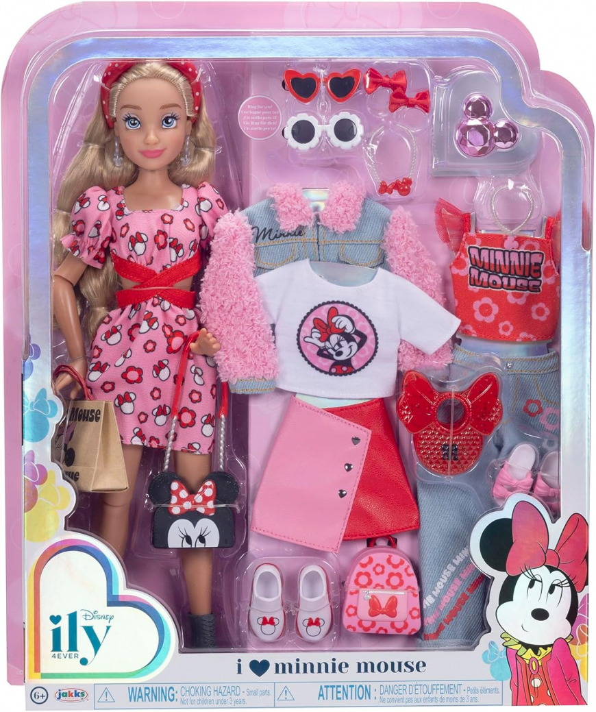 Disney ILY 4ever Fashion Doll Inspired by Minnie Mouse Multi-Outfit Closet Set 3 outfits