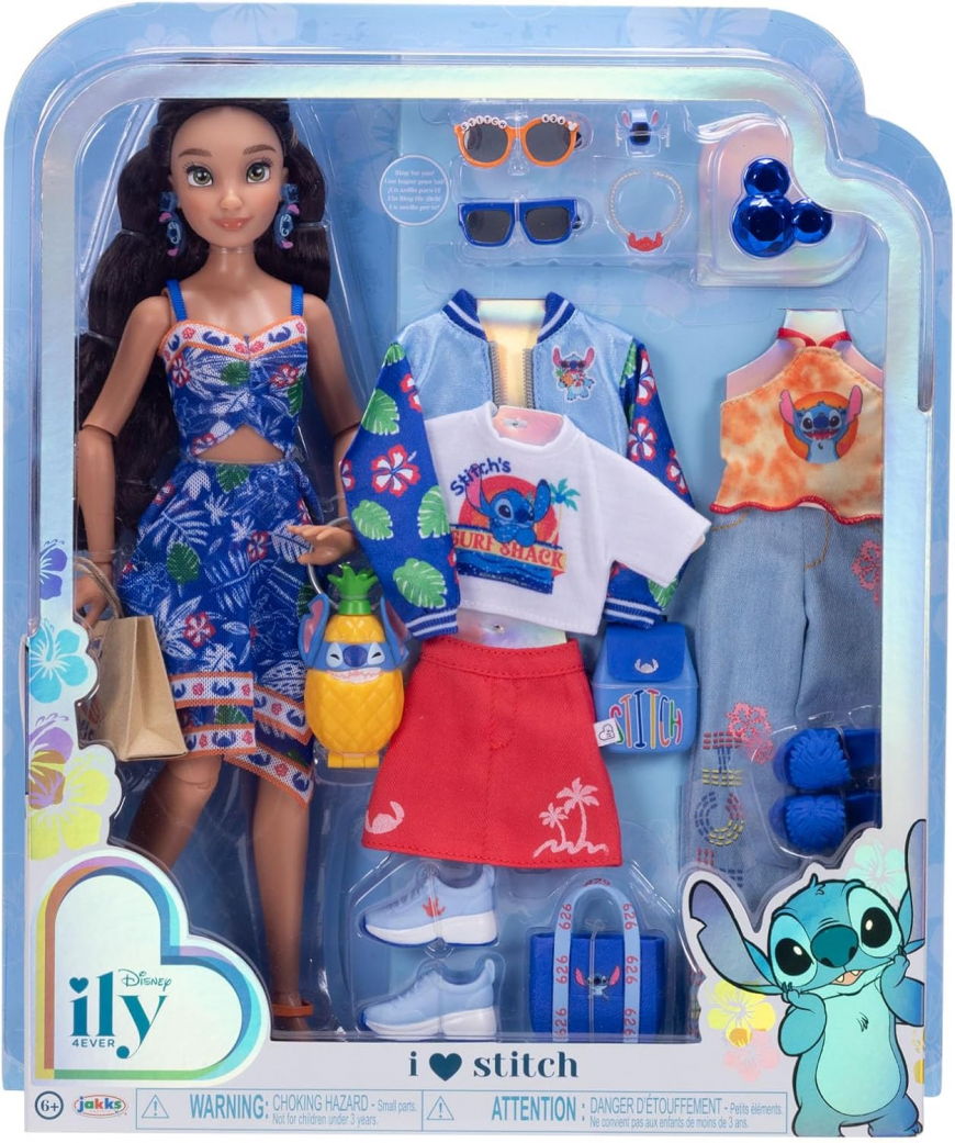 Disney ILY 4ever i love Stitch Multi-Outfit Closet Set doll with 3 outfits