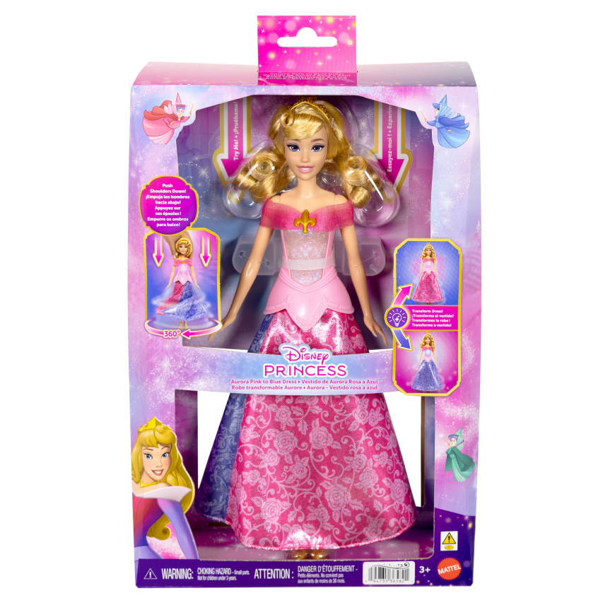 Disney Princess Pink to Blue Dress Aurora Fashion Doll
