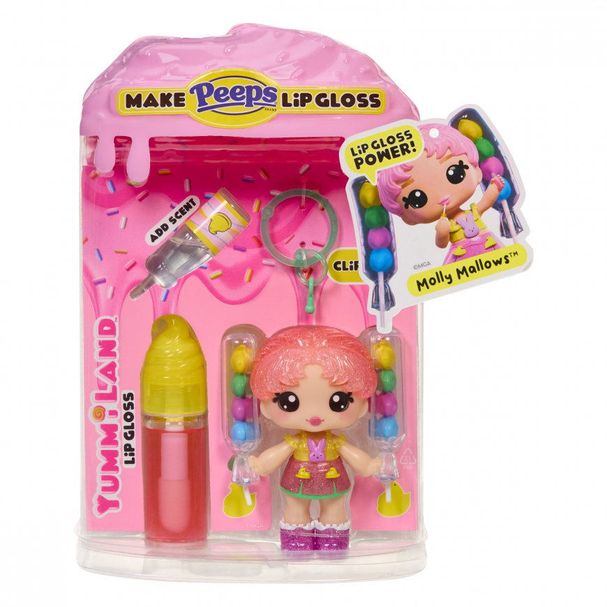 Yummiland x PEEPS Lip Gloss Molly Mallows doll