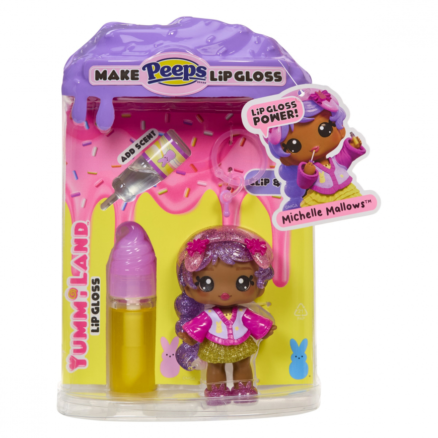 Yummiland x PEEPS Lip Gloss Michelle Mallows doll