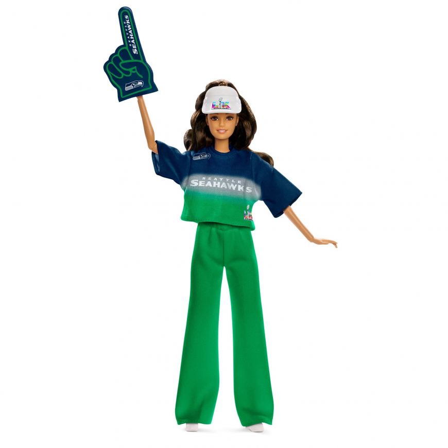 Barbie Super Bowl LX Seattle Seahawk Doll