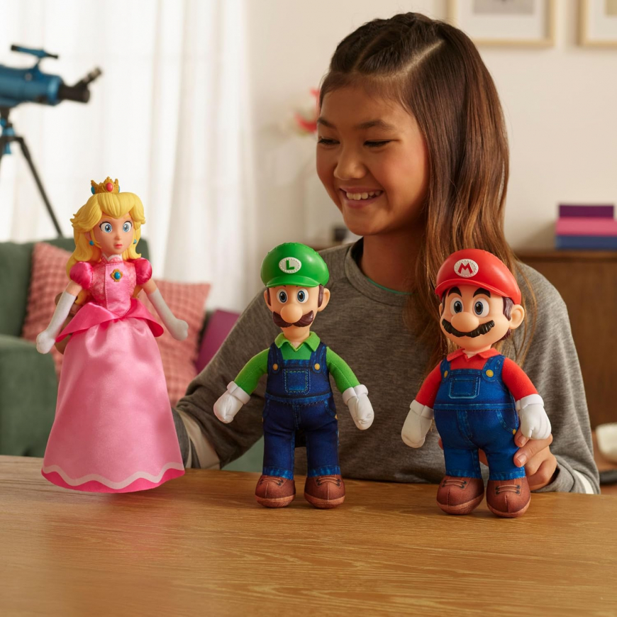 The Super Mario Galaxy Movie 9" Plush 3-Pack Bundle -  Mario, Luigi, and Princess Peach