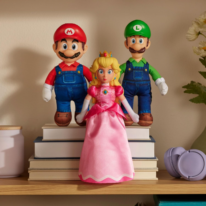 The Super Mario Galaxy Movie 9" Plush 3-Pack Bundle -  Mario, Luigi, and Princess Peach