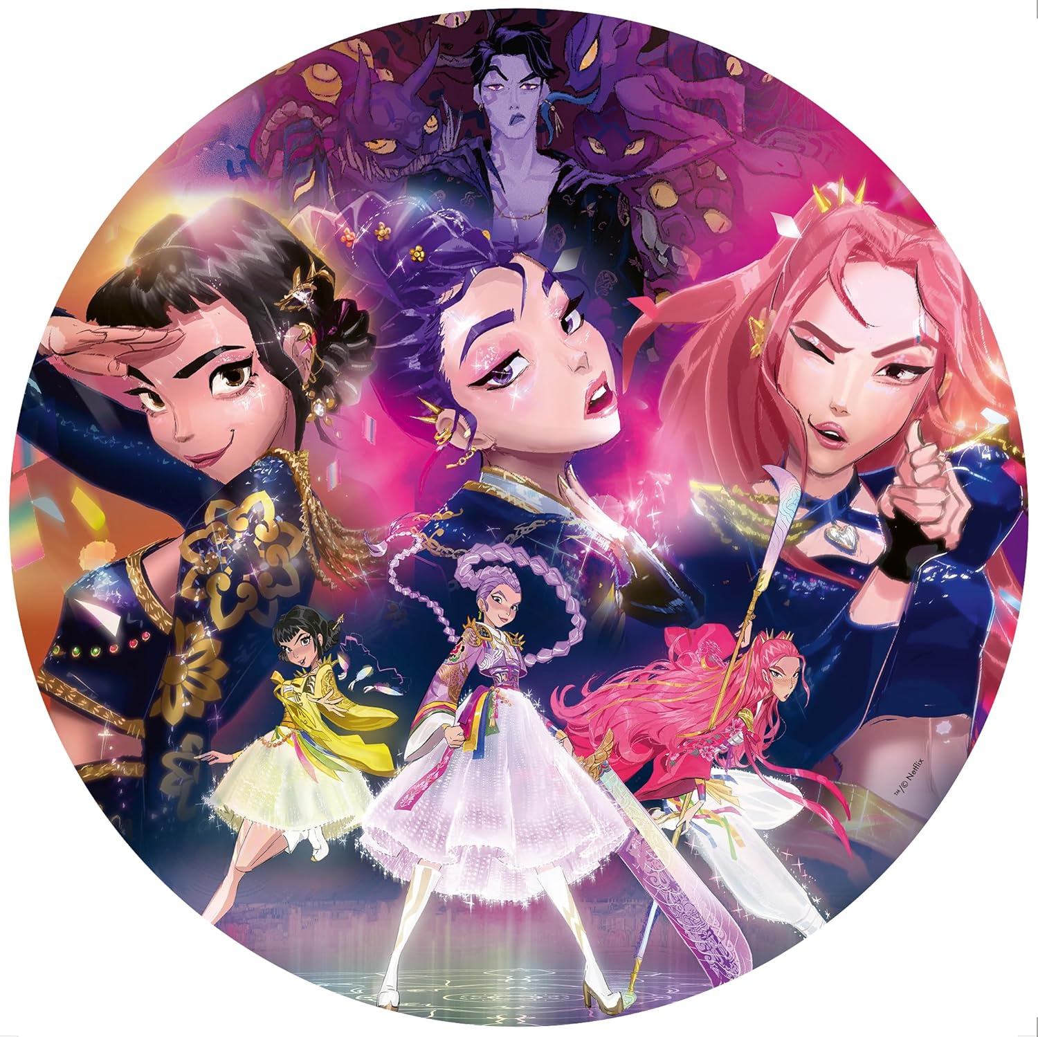 Demon Hunter Rond KPop Demon Hunters Ravensburger for The Fans - 500 Piece Round Jigsaw ...