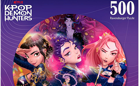 KPop Demon Hunters Ravensburger for The Fans - 500 Piece Round Jigsaw Puzzle