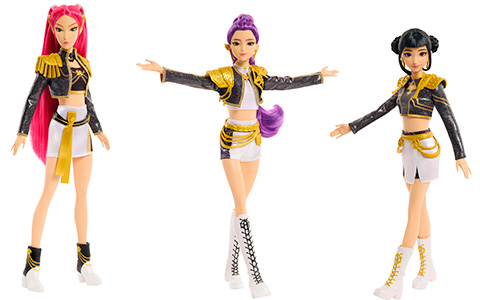 KPop Demon Hunters Huntrix Singing Golden dolls from Mattel