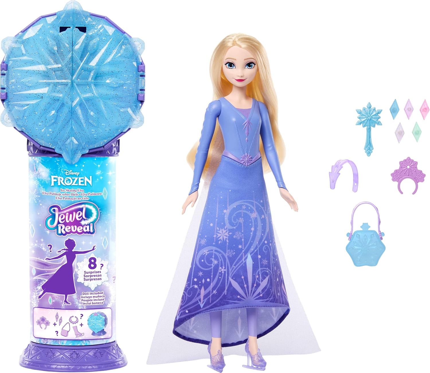 Mattel Disney Frozen Jewel Reveal Ice Skating Elsa and Anna dolls -  YouLoveIt.com