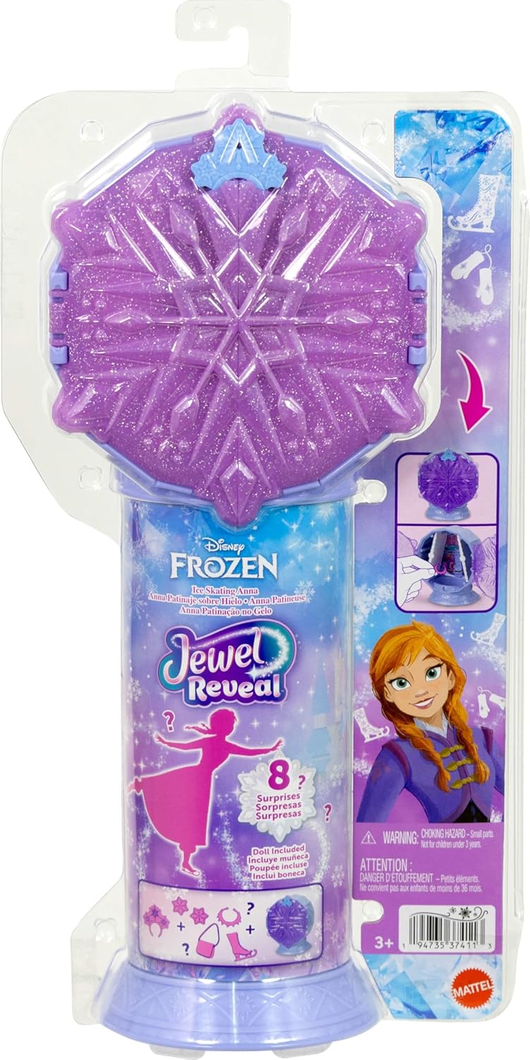 Disney Frozen Jewel Reveal Ice Skating Anna Fashion Doll