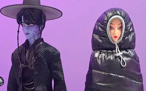 KPop Demon Hunters collector Demon Jinu and a Sleeping Bag Mira dolls VOTE